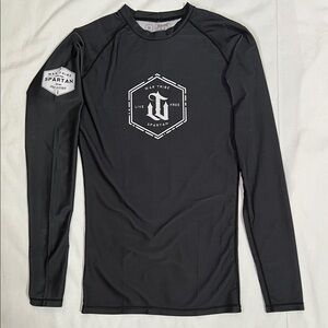 War Tribe Black Long-Sleeve Rash Guard